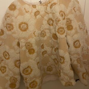 Sezane Harlem Sweatshirt (Floral Texture women’s sweater) XL size 42